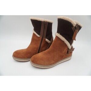 White Mountain teague Leather Boots Winter/ Color Whiskey wrap around zip  Sz 9